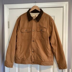 Woolrich Tan Jacket with Dark Collar